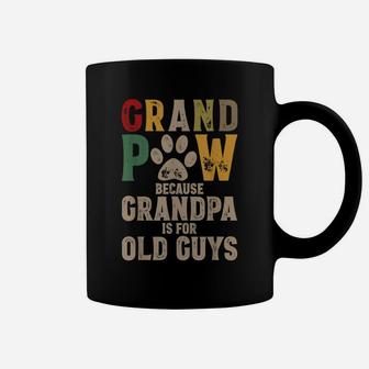 Mens Grandpaw Because Grandpa Is For Old Guys Grand Paw Dog Dad Coffee Mug | Crazezy