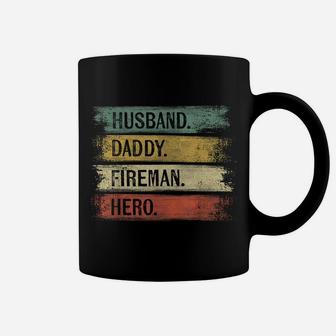 Mens Husband Daddy Fireman Hero Firefighter Father's Day Gift Dad Coffee Mug | Crazezy