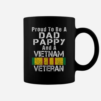 Mens Mens Proud Dad Pappy Vietnam Veteran Shirt Vintage Vet Gift Coffee Mug | Crazezy DE