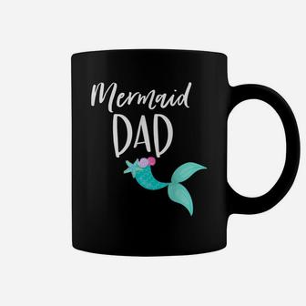 Mens Merdad Birthday Party Outfit Mom Girl Mermaid Dad Shirt Coffee Mug | Crazezy AU