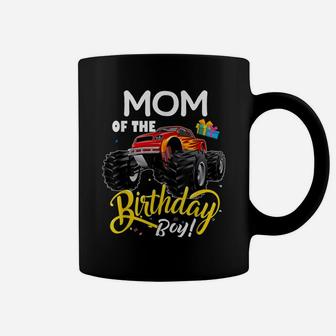 Mens Monster Truck Mom Of The Birthday Boy Gift Coffee Mug | Crazezy AU
