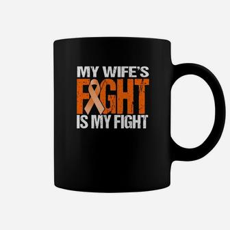Mens Multiple Sclerosis My Wifes Fight Is My Fight Ms Coffee Mug - Thegiftio