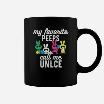 Mens My Favorite Peeps Call Me Uncle Gift Bunny Coffee Mug - Seseable