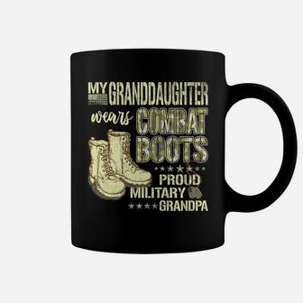 Mens My Granddaughter Wears Combat Boots - Proud Military Grandpa Coffee Mug | Crazezy