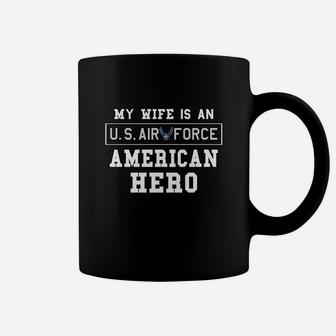 Mens My Wife Is An American Hero Us Air Force Proud Husband Coffee Mug - Thegiftio UK