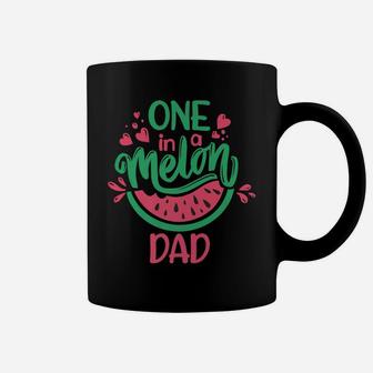 Mens One In A Melon Dad Summer Fruit Watermelon Theme Kid's Party Coffee Mug | Crazezy CA