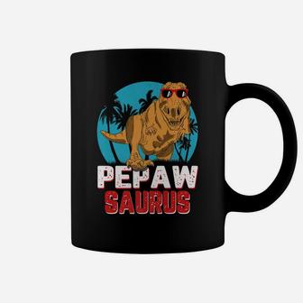 Mens Pepaw Saurus Dinosaur Funny Pepawsaurus T Rex Lover Family Coffee Mug | Crazezy