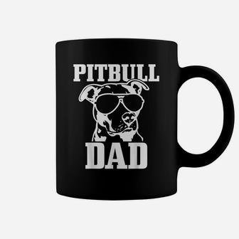 Mens Pitbull Dad Funny Dog Pitbull Sunglasses Fathers Day Pitbull Coffee Mug | Crazezy