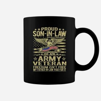 Mens Proud Son-In-Law Of Army Veteran - Military Veterans Family Coffee Mug | Crazezy AU