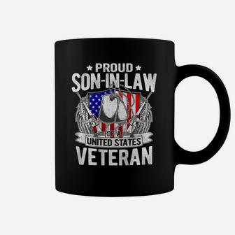 Mens Proud Son-In-Law Of Us Veteran Dog Tag Military Family Gift Coffee Mug | Crazezy AU
