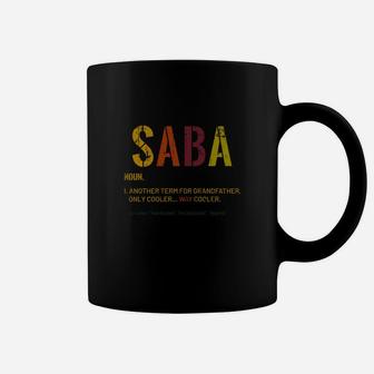 Mens Saba Grandpa Definition Distressed Retro Coffee Mug - Thegiftio UK