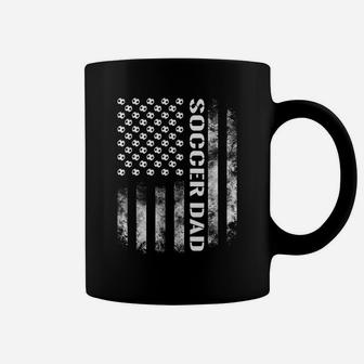 Mens Soccer Dad Funny Usa Flag Father's Day Gift Coffee Mug | Crazezy CA