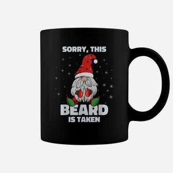 Mens Sorry This Beard Is Taken Shirt Christmas Gnome Beard Coffee Mug | Crazezy UK