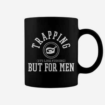 Mens Trapper Trapping Hunting Fishing Men Coffee Mug | Crazezy