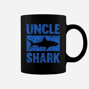 Mens Uncle Shark - Birthday Gift Shirt For Shark Lovers Coffee Mug | Crazezy CA