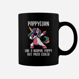 Mens Unicorn Pappy Girl Birthday Party Apparel, Pappycorn Cute Coffee Mug | Crazezy