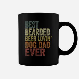 Mens Vintage Best Bearded Beer Lovin Dog Dad Pet Lover Owner Coffee Mug | Crazezy