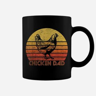 Mens Vintage Retro Chicken Dad Gift Farm Farmer Sunset Silhouette Coffee Mug | Crazezy CA