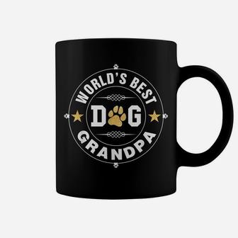 Mens World's Best Dog Grandpa Pet Owner Rescue Grandpaw Father Coffee Mug | Crazezy AU