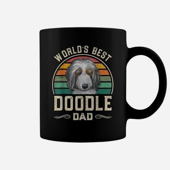 Mens World's Best Doodle Dad Vintage Sheepadoodle Dog Dad Coffee Mug | Crazezy DE