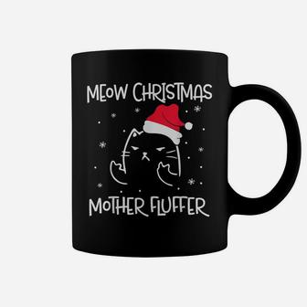 Meow Christmas Mother Fluffer Pajama Shirt Xmas Funny Cat Coffee Mug | Crazezy UK