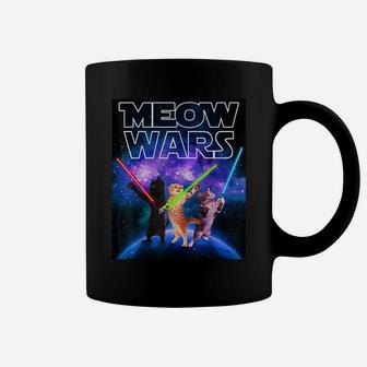 Meow Wars Cat Space Kitty Funny Gifts For Cats Lovers Coffee Mug | Crazezy UK