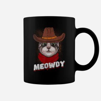 Meowdy Funny Wild West Texas Cowboy Cat Meme Kitten Lovers Coffee Mug | Crazezy UK