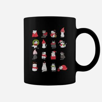 Meowy Cat Christmas Cute Santa Cats Lovers Coffee Mug | Crazezy AU