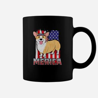Merica Corgi 4Th Of July Women Dog American Flag Coffee Mug | Crazezy