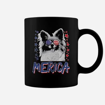 Merica Papillon Dog 4Th Of July Usa Gift Coffee Mug - Monsterry