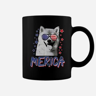 Merica Shiba Inu Dog 4Th Of July Usa Gift Coffee Mug - Monsterry AU