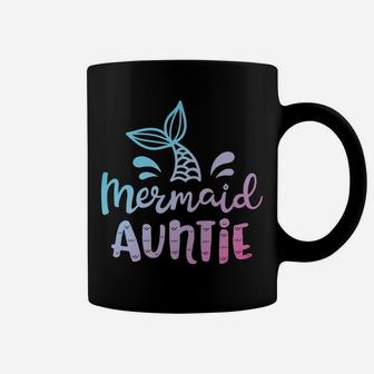 Mermaid Auntie Funny Aunt Women Family Matching Birthday Coffee Mug | Crazezy