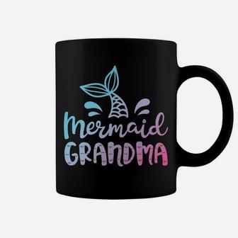 Mermaid Grandma Funny Grandmother Family Matching Birthday Coffee Mug | Crazezy