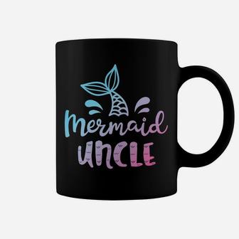 Mermaid Uncle Funny Merman Family Matching Birthday Gifts Coffee Mug | Crazezy