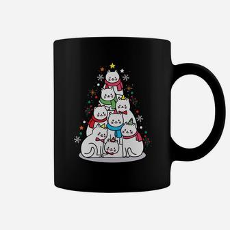 Merry Catmas Funny Cute Cats Lover Christmas Tree Gift Sweatshirt Coffee Mug | Crazezy