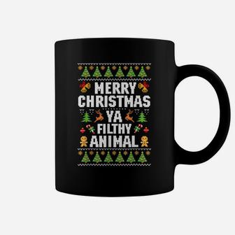Merry Christmas Animal Filthy Ya Ugly Sweater Style Matching Coffee Mug | Crazezy
