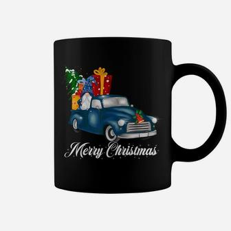 Merry Christmas Blue Gnome Truck Funny Gifts Men Women Kids Coffee Mug | Crazezy