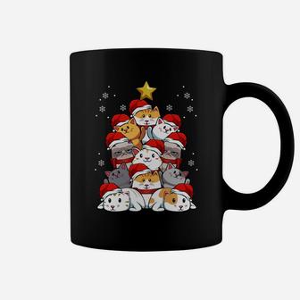 Merry Christmas Cat Kitten Tree Pet Lover Xmas Party Holiday Sweatshirt Coffee Mug | Crazezy UK