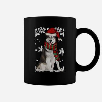 Merry Christmas Ornament Alaskan Malamute Xmas Santa Coffee Mug | Crazezy DE