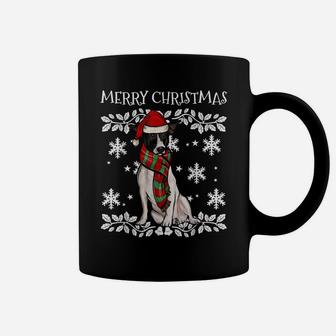 Merry Christmas Ornament Rat Terrier Xmas Santa Coffee Mug | Crazezy DE