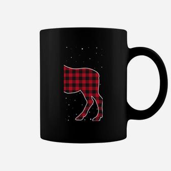 Merry Christmas Red Plaid Buffalo Moose Couples Matching Sweatshirt Coffee Mug | Crazezy CA
