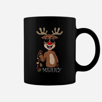 Merry Christmas Reindeer Funny Family Pajamas Xmas Sweatshirt Coffee Mug | Crazezy