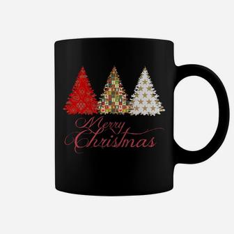 Merry Christmas Trees With Christmas Tree Patterns Coffee Mug | Crazezy DE
