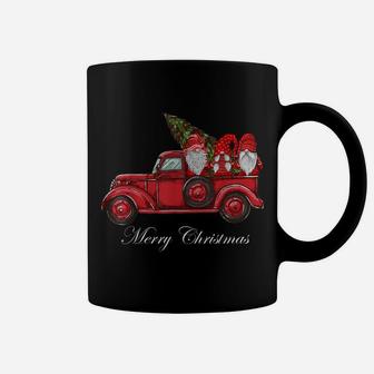 Merry Christmas Vintage Red Truck Gnomes With Christmas Tree Coffee Mug | Crazezy UK