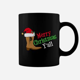 Merry Christmas Y'all Funny Texas Cowboy Holiday Gift Coffee Mug | Crazezy AU