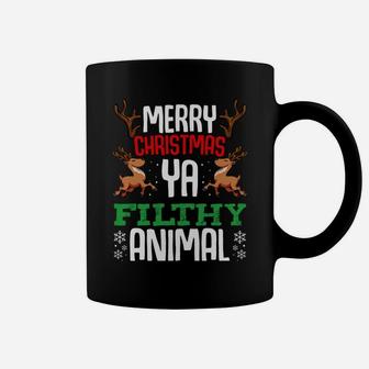 Merry Christmas You Filthy Animal Funny Xmas Winter Snow Coffee Mug | Crazezy CA