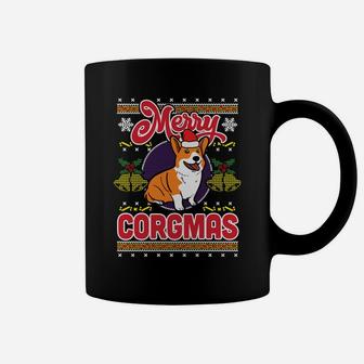 Merry Corgmas Ugly Christmas Corgi Dog Sweatshirt Coffee Mug | Crazezy CA