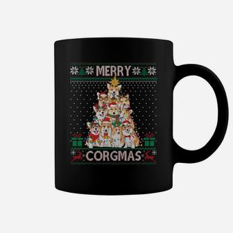 Merry Corgmas Ugly Sweater Funny Corgi Christmas Tree Dog Sweatshirt Coffee Mug | Crazezy AU