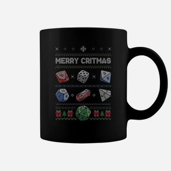 Merry Critmas Rpg D20 Tabletop Gaming Ugly Christmas Sweater Coffee Mug | Crazezy AU