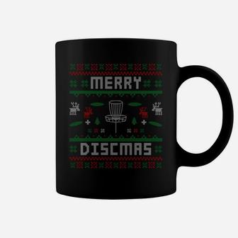 Merry Discmas Disc Golf Ugly Dad Uncle Christmas Gift Coffee Mug | Crazezy
